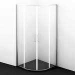 Душевое ограждение WasserKraft Main 90х90 см 41S01, хром/прозрачное фото 