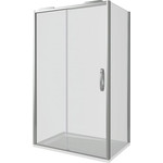 Душевое ограждение Bas Antares WTW+SP C-CH 140х90 см (стекло 8 мм) хром/прозрачное фото 