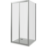 Душевое ограждение Bas Infinity SD+SP C-CH 80х80 см, хром/прозрачное фото 