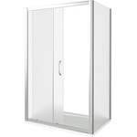 Душевое ограждение Bas Latte WTW+SP G-WE 110х80 см алюминий/матовое фото 