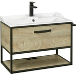 Зеркало Акватон Лофт Фабрик 80 см 1A242602LTDU0, дуб эндгрейн фото 3