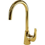 Смеситель для раковины высокий WasserKraft Sauer 7103H, золото фото 3