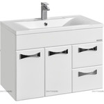 Тумба подвесная с раковиной Акватон Диор 80 см 1A1678K2DR010, белый фото 