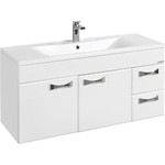 Тумба подвесная с раковиной Акватон Диор 120 см 1A1106K2DR010, белый фото 