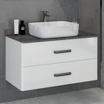 Тумба подвесная с раковиной Comforty Амстердам 95 см, белый фото 