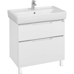 Тумба напольная с раковиной Акватон Дакота 80 см 1A2029K0DAAY0, белый/выбеленное дерево фото 