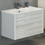 Пенал подвесной Comforty Женева 35 см, дуб белый фото 4