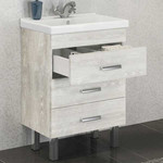 Тумба напольная с раковиной Comforty Никосия 60H 60 см, дуб белый фото 