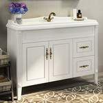 Тумба напольная с раковиной Comforty Палермо 120 см, белый фото 