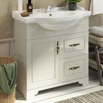 Тумба напольная с раковиной Comforty Севилья 85 см, слоновая кость фото 