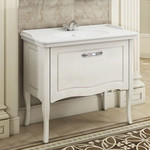 Тумба напольная с раковиной Comforty Павия 100 см, белый фото 