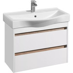 Пенал подвесной Акватон Нортон 34 см 1A249403NT01R, белый/дуб эндгрейн фото 2