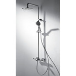 Душевая стойка с термостатом BRAVAT WATERFALL SS F639114C-A5-RUS фото 