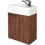 Тумба подвесная с раковиной Акватон Эклипс 46 см 1A1727K1EK560, эбони фото 