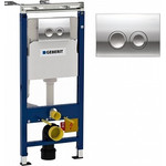 Инсталляция для подвесного унитаза Geberit Duofix Delta Платтенбау 458.122.21.1 4 в 1 фото 