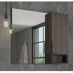 Тумба подвесная с раковиной Comforty Франкфурт 90 см (раковина Quadro 90), дуб шоколадно-коричневый фото 2