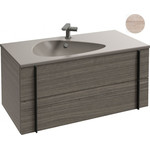 Тумба подвесная с раковиной Jacob Delafon Nouvelle Vague 100 см EB3032-E73, фактурный дуб фото 