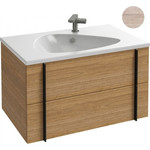 Тумба подвесная с раковиной Jacob Delafon Nouvelle Vague 80 см EB3030-E73, фактурный дуб фото 