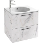 Тумба подвесная с раковиной Jacob Delafon Odeon Rive Gauche 60 см EB2520-R9-NR4, белый мрамор фото 