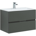 Пенал подвесной Aquanet Алвита 35 см 240197, серый антрацит фото 2