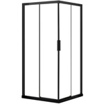 Душевое ограждение Aquanet Pleasure AE60-S-100x100U-BT 100x100 см (стекло 8 мм), чёрный/прозрачное фото 