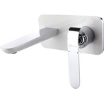 Смеситель для раковины настенный Lemark Melange LM4926CW, хром/белый фото 