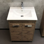 Пенал напольный Comforty Марио 40 см, дуб тёмный фото 2