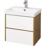 Пенал подвесной Акватон Сканди 40 см 1A253403SDZ90, белый/дуб рустикальный фото 2