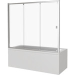 Шторка для ванны Bas Screen WTW-170-C-CH 1700х1400 мм, хром/прозрачное фото 