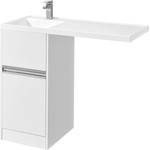 Тумба напольная с раковиной-столешницей Акватон Лондри 105 см 1A2360K0LH010 (раковина слева) фото 