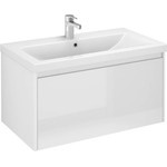 Тумба подвесная с раковиной Velvex Klaufs 80 см tpKLA.80.1Y-616.216, белый глянец фото 