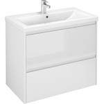 Тумба подвесная с раковиной Velvex Klaufs 80 см tpKLA.80.2Y-616.216, белый глянец фото 