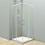 Душевое ограждение Veconi Rovigo 80x80 см RV47-80-01-C4, хром/прозрачное фото 