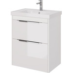 Тумба подвесная с раковиной Dreja Prime 70 см 99.9301, белый глянец фото 