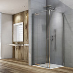 Душевое ограждение Aquanet Ideal AE-AXC94MB-S-C 140х90 см (стекло 8 мм), хром/прозрачное фото 