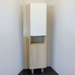 Пенал подвесной Comforty Клеон 40 см, дуб дымчатый фото 