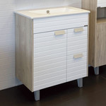 Пенал подвесной Comforty Клеон 40 см, дуб дымчатый фото 2