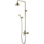 Душевая стойка Lemark Brava LM4760G, золото фото 