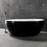 Ванна отдельностоящая Abber AB9279MB 150x150 см, черный матовый фото 