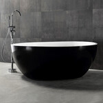 Ванна отдельностоящая Abber AB9279MB 150x150 см, черный матовый фото 