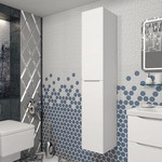 Пенал подвесной Opadiris Элеганс 30 см L, белый матовый фото 