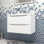 Пенал подвесной Opadiris Элеганс 30 см L, белый матовый фото 2