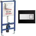 Инсталляция для унитаза Pestan Fluenta SET40006356DB (кнопка Diamond черная) фото 