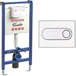 Инсталляция для унитаза Pestan Fluenta SET40006356OW (кнопка Onyx белая) фото 