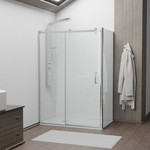 Душевое ограждение RGW TO-44 150х100 см 02074450-11 (стекло 8 мм), хром/прозрачное фото 