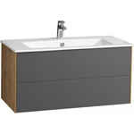 Зеркало-шкаф Акватон Сохо 60 см 1A258302AJA0L, графит фото 4