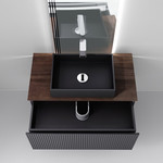 Тумба подвесная со столешницей Jorno Strong 100 см Str.01.100/P/A, антрацит фото 