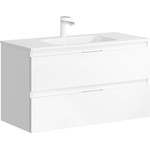 Тумба подвесная с раковиной Aqwella Accent 100 см ACC0110W, белый, Цвет фасада: белый фото 