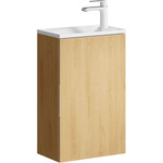 Тумба подвесная с раковиной Aqwella Accent 40 см ACC0104DZ, дуб золотой, Цвет фасада: светлое дерево фото 