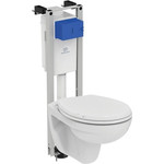 Инсталляция Ideal Standard Prosys Eco Frame M с подвесным унитазом Eurovit Rimless W660101 фото 